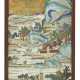 AN IMPERIAL CLOISONN&#201; ENAMEL RECTANGULAR WALL PANEL DECORATED WITH VILLAGE SCENE - фото 1