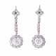 Fine earrings with old cut diamonds of total approx. 1.1 ct, - photo 1