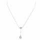 Dainty necklace with old cut diamond drop ca. 0,4 ct - photo 1