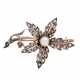 Brooch "Flowering branch" with natural pearl and diamond roses - photo 1