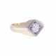 Solitaire ring with old cut diamond ca. 0,5 ct, - Foto 1