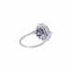 Ring with sapphire ca. 1,5 ct and diamonds total ca. 1,6 ct, - фото 1