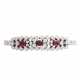 Bracelet with 3 fine rubies comp. approx. 2 ct and diamonds comp. approx. 0.9 ct - Foto 1