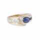 Ring with sapphires and diamonds - фото 1