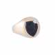 Ring with onyx gem and diamond ca. 0,15 ct, - фото 1