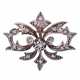 Brooch with diamond roses total ca. 0,3 ct, - фото 1