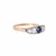 Ring with sapphire cabochon and 4 diamonds, total ca. 0,5 ct, - фото 1