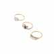 Set of 3 diamond rings, - photo 1