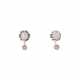 Earrings with 4 old cut diamonds, total ca. 0, ct, - photo 1