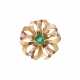 Pendant/brooch "Flower" with green tourmaline - photo 1