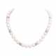 Pearl necklace with diamond rondelles, - фото 1
