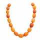 Antique amber necklace with coral beads, - photo 1