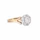 Ring with rosette of diamonds total ca. 1,15 ct, - Foto 1