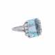 Ring with fine aquamarine ca. 12 ct - Foto 1