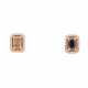 Pair of stud earrings with different colored diamonds, - фото 1