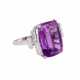 Ring with fine amethyst and diamonds - photo 1