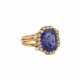 Ring with 1 highly fine tanzanite ca. 8,6 ct, - Foto 1