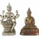 2 Buddhafiguren Indien, 2. Hälfte 20. Jh. - фото 1