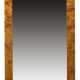 Biedermeier-Spiegel mit applizierten Rosetten 2. Viertel 19. Jh., Holzleistenrahmen mit ebonisierten Ecken und aufgelegten Bronzerosetten - Foto 1