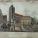 Künstler des 18./19. Jh. ''Feier des Erntefestes in Ulm am 5. Aug. 1817'', Blick auf den Münsterplatz mit geschmückten Erntewägen - photo 1