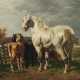 Jochams, Hyacinth belgischer Maler des 19. Jh.. ''Pferde auf der Koppel'' - фото 1