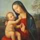 Kirchenmaler des 19. Jh. ''Maria mit Kind'', Darstellung der Muttergottes - photo 1