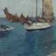 Obronski, Willi 1876 - ?. ''Segelschiff vor einer Küste'' - Foto 1