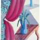 David Hockney, A Retrospective, "Still Life with Magenta Curtain" - photo 1