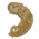 A CARAMEL-TAUPE JADE ARCHAISTIC FLATTENED DRAGON-FISH PLAQUE - photo 1