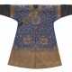 A BLUE-GROUND GOLD THREAD EMBROIDERED ROBE - photo 1