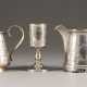 TWO SILVER CREAM JUGS AND A VODKA BEAKER Russian, Moscow - photo 1