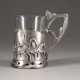 A SILVER TEAGLASS HOLDER WITH TROIKA Russian, Moscow, 19 - photo 1