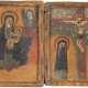 A COPTIC DIPTYCH SHOWING THE MOTHER OF GOD AND THE CRUCI - Foto 1