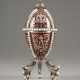 A LARGE SILVER AND ENAMEL EGG 2nd half 20th century The - photo 1