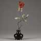 A HARDSTONE FLOWER STUDY OF A ROSE Soviet Union, 2nd hal - Foto 1