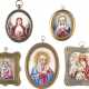 A COLLECTION OF FIVE ENAMEL ICONS (FINIFTI) SHOWING IMAG - photo 1