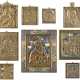 NINE BRASS ICONS SHOWING THE IMAGES OF THE MOTHER OF GOD - Foto 1