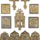 A TETRAPTYCH, THREE CRUCIFIXES AND FOUR BRASS ICONS SHOW - фото 1