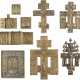 THREE BRASS ICONS, TWO TRIPTYCHS AND FOUR CRUCIFIXES Rus - фото 1