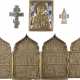 TWO CROSSES, A TETRAPTYCH, A BRASS ICON SHOWING THE MOTH - photo 1