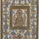BRASS ICON SHOWING CHRIST 'THE BLESSED SILENCE' Russian, - Foto 1