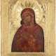 A LARGE ICON SHOWING THE VLADIMIRSKAYA MOTHER OF GOD WIT - фото 1