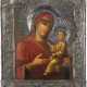 AN ICON SHOWING THE TIKHVINSKAYA MOTHER OF GOD WITH A SI - photo 1