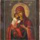 AN ICON SHOWING THE VLADIMIRSKAYA MOTHER OF GOD Russian, - Foto 1