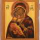 A SMALL ICON SHOWING THE VLADIMIRSKAYA MOTHER OF GOD Rus - фото 1