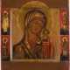 A SMALL ICON SHOWING THE MOTHER OF GOD OF KAZAN Russian, - photo 1