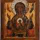 AN ICON SHOWING THE MOTHER OF GOD OF THE SIGN Russian, 1 - Foto 1