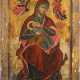A LARGE ICON SHOWING THE BREAST-FEEDING MOTHER OF GOD Re - photo 1