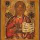 A VERY LARGE ICON SHOWING CHRIST PANTOKRATOR Russian, circa - Foto 1