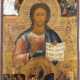 A LARGE ICON SHOWING CHRIST PANTOKRATOR WITH MAIN LITURGICA - фото 1